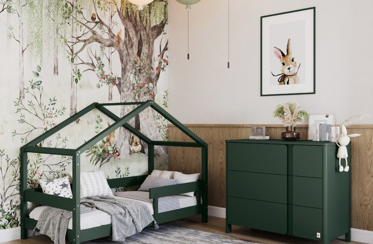  YappyHytte house bed, GREEN Limited