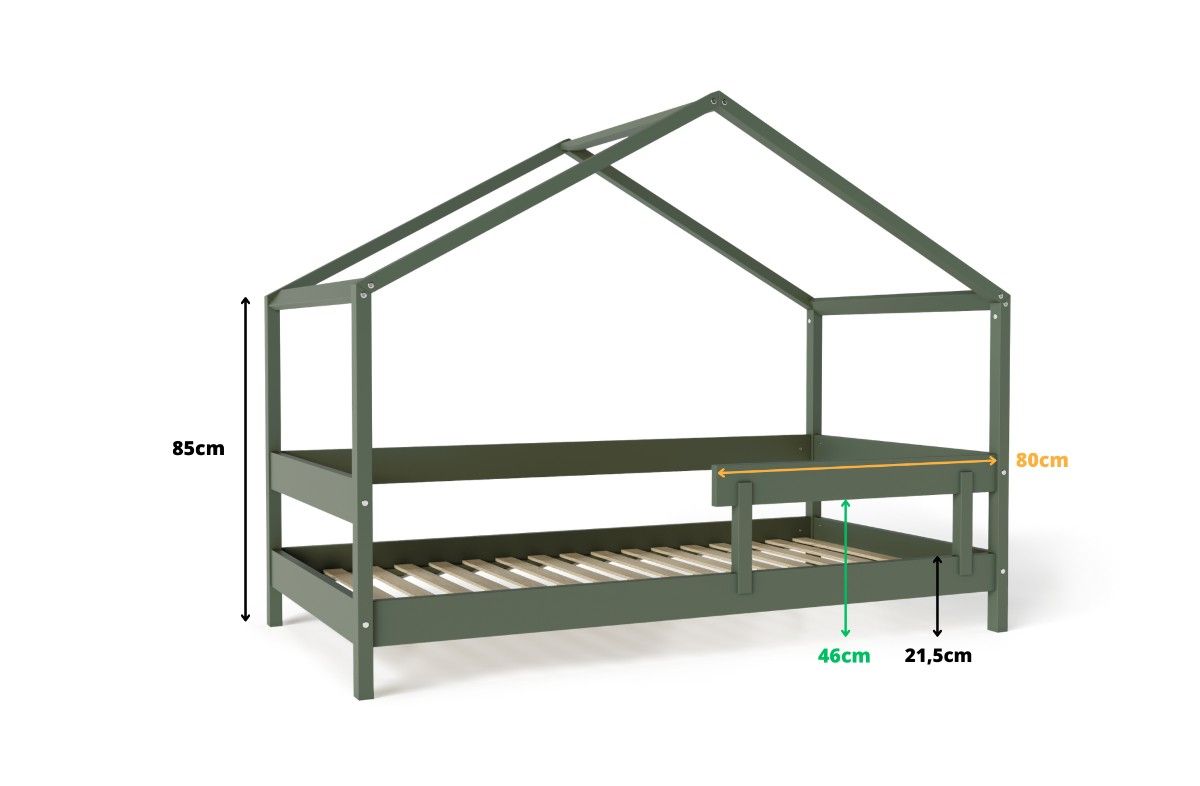  YappyHytte house bed, GREEN Limited