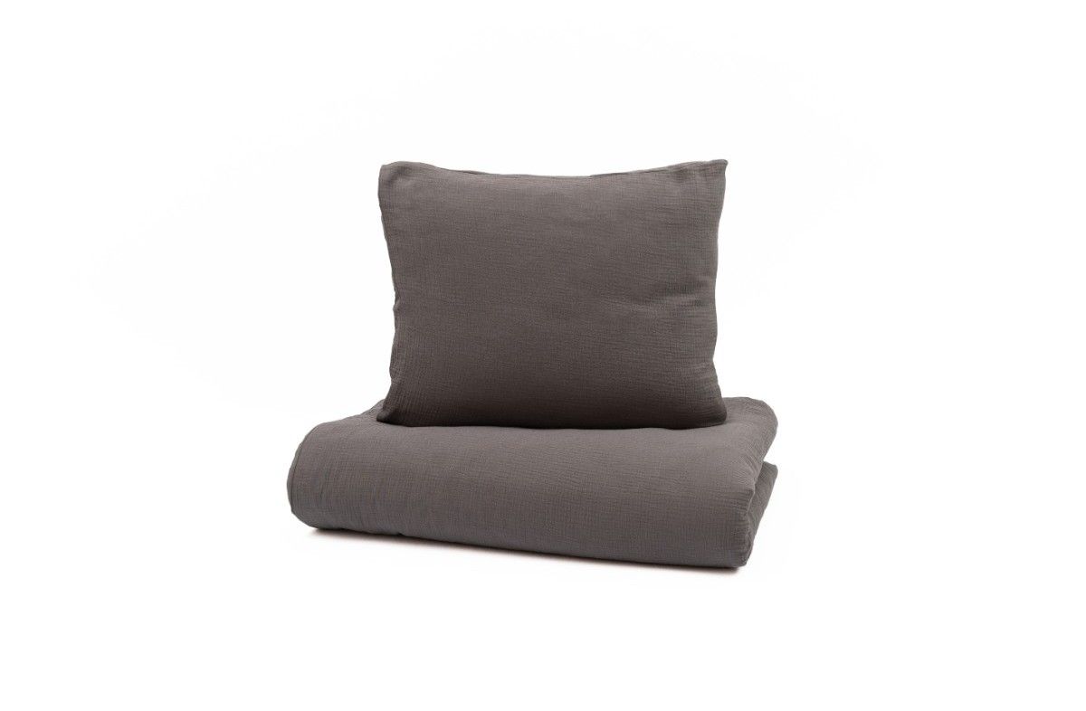  YappyMuslin Grey постельное бельё 150x200 / 50x60 cm