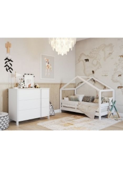 WHITE YappyHytte house bed and YappyClassic dresser