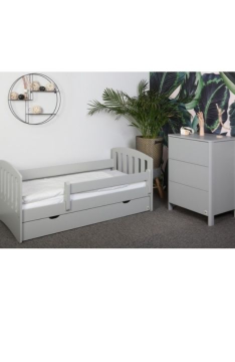 LIGHT GREY YappyLux toddler bed and YappyMini dresser