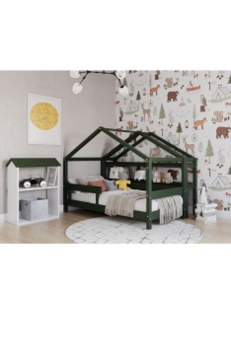 GREEN YappyHytte łóżko domek + Półka YappyHytte + Półka YappyHus