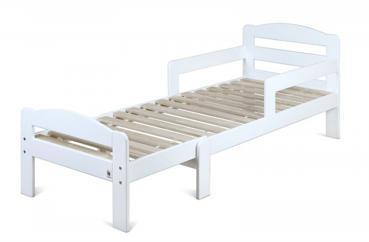  WHITE YappyGrow toddler bed extendable and YappyClassic dresser