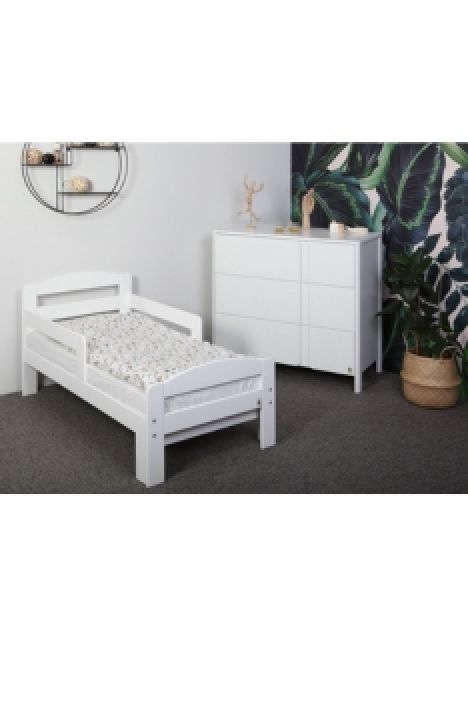WHITE YappyGrow подростковая кровать расширяемый и YappyClassic комод